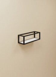 Cosmic Shelf With Towel Rail, Black Matt, Wall-Mounted, 35 Cm. Collection The Grid - thumbnail 1