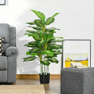 Homcom 120Cm Artificial Evergreen Tree Fake Plant In Pot Indoor Decor - image 1