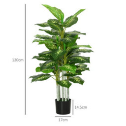 Homcom 120Cm Artificial Evergreen Tree Fake Plant In Pot Indoor Decor - thumbnail 3