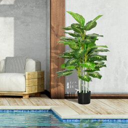 Homcom 120Cm Artificial Evergreen Tree Fake Plant In Pot Indoor Decor - thumbnail 4