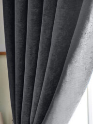 Luxury Living Chenille Blackout Pencil Pleat Taped Top Curtains Charcoal - thumbnail 4