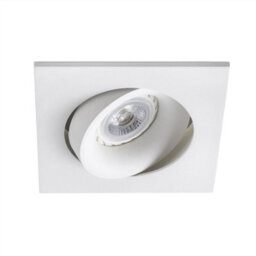 Luminosa Lighting Luminosa Arg 1 Light Square Tiltable Recessed Spotlight White, Gu10 - thumbnail 2