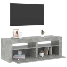 Berkfield Modern Tv Cabinet With Led Lights Concrete Grey 120X35X40 Cm - thumbnail 6
