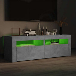Berkfield Modern Tv Cabinet With Led Lights Concrete Grey 120X35X40 Cm - thumbnail 3