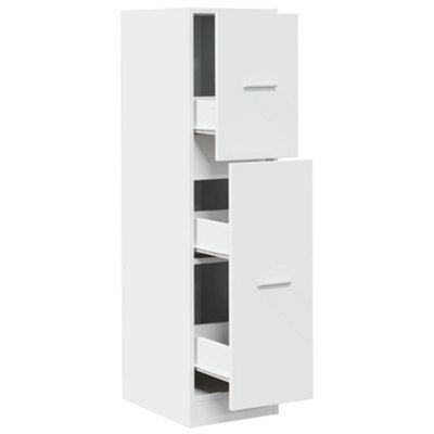 Berkfield Classic Apothecary Cabinet White 30X41X118 Cm Engineered Wood - image 1