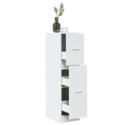 Berkfield Classic Apothecary Cabinet White 30X41X118 Cm Engineered Wood - thumbnail 2