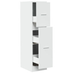 Berkfield Classic Apothecary Cabinet White 30X41X118 Cm Engineered Wood - thumbnail 1