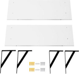 Songmics Premium Wall Duo, Glossy Finish Display Shelves With Enhanced Weight Support, White - thumbnail 6