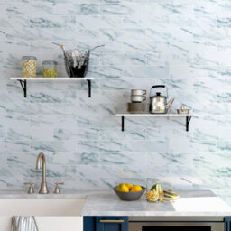 Songmics Premium Wall Duo, Glossy Finish Display Shelves With Enhanced Weight Support, White - thumbnail 3