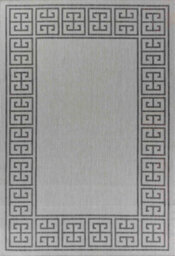 Modern Greek Key Design Outdoor-Indoor Rugs Dark Grey 160X230 Cm - thumbnail 5
