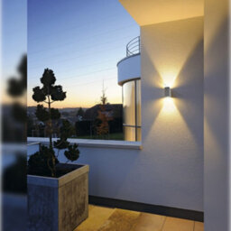 Long Life Lamps Company Modern Rectangular Up Down Matt White Outdoor Wall Light Zlc062W - thumbnail 8