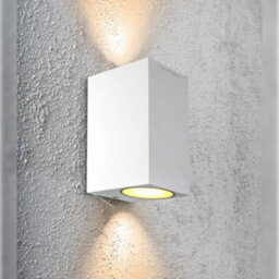 Long Life Lamps Company Modern Rectangular Up Down Matt White Outdoor Wall Light Zlc062W - thumbnail 6