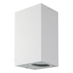 Long Life Lamps Company Modern Rectangular Up Down Matt White Outdoor Wall Light Zlc062W - thumbnail 1