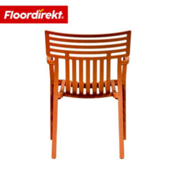Floordirekt 6 Pack Stackable Garden Chairs Weather Resistant Uv Protected Patio Balcony Dining Set Orange 60 X 51 Cm - thumbnail 7