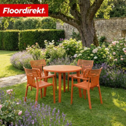 Floordirekt 6 Pack Stackable Garden Chairs Weather Resistant Uv Protected Patio Balcony Dining Set Orange 60 X 51 Cm - thumbnail 8