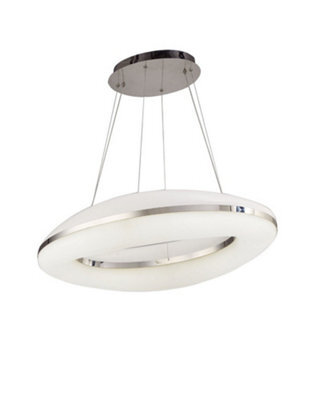 Luminosa Lighting Luminosa Oakley Ceiling Pendant 80W Led 3000K, 6400Lm, Polished Chrome, Frosted Acrylic - image 1