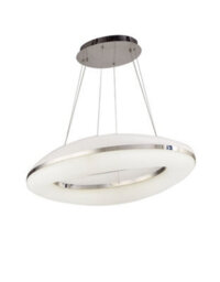 Luminosa Lighting Luminosa Oakley Ceiling Pendant 80W Led 3000K, 6400Lm, Polished Chrome, Frosted Acrylic - thumbnail 1