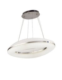 Luminosa Lighting Luminosa Oakley Ceiling Pendant 80W Led 3000K, 6400Lm, Polished Chrome, Frosted Acrylic