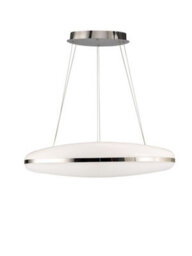 Luminosa Lighting Luminosa Oakley Ceiling Pendant 80W Led 3000K, 6400Lm, Polished Chrome, Frosted Acrylic - thumbnail 4