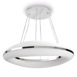 Luminosa Lighting Luminosa Oakley Ceiling Pendant 80W Led 3000K, 6400Lm, Polished Chrome, Frosted Acrylic - thumbnail 3