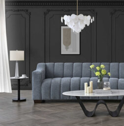 Stratus Interiors Astoria 3 Seater Boucle Sofa Modern Panel Design & Luxurious Comfort - Iron Grey - thumbnail 2