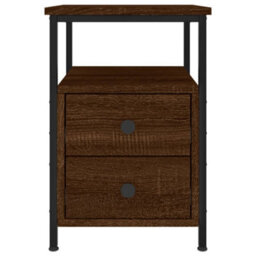 Berkfield Bedside Cabinets 2 Pcs Brown Oak 34X35.5X50 Cm Engineered Wood - thumbnail 6