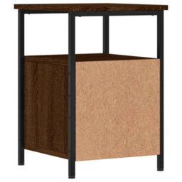 Berkfield Bedside Cabinets 2 Pcs Brown Oak 34X35.5X50 Cm Engineered Wood - thumbnail 9