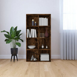Berkfield Book Cabinet/sideboard Smoked Oak 66X30X130 Cm Engineered Wood - thumbnail 3