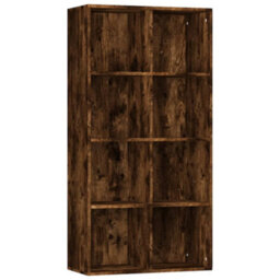 Berkfield Book Cabinet/sideboard Smoked Oak 66X30X130 Cm Engineered Wood - thumbnail 7