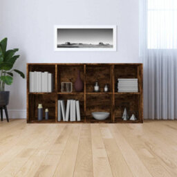 Berkfield Book Cabinet/sideboard Smoked Oak 66X30X130 Cm Engineered Wood - thumbnail 1