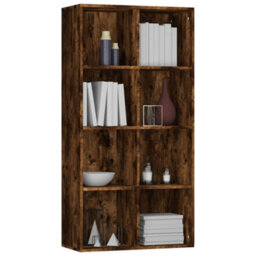 Berkfield Book Cabinet/sideboard Smoked Oak 66X30X130 Cm Engineered Wood - thumbnail 5
