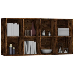 Berkfield Book Cabinet/sideboard Smoked Oak 66X30X130 Cm Engineered Wood - thumbnail 4