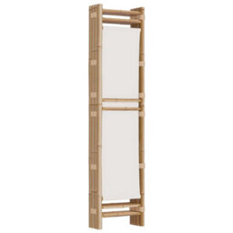 Berkfield Classic Folding 4-Panel Room Divider 160 Cm Bamboo And Canvas - thumbnail 6