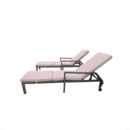 Sun Bed Set Of 2, Garden Rattan Recliner Sun Lounger Sun Reclining Daybed - thumbnail 5