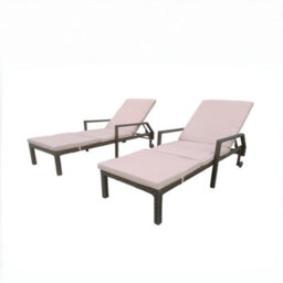 Sun Bed Set Of 2, Garden Rattan Recliner Sun Lounger Sun Reclining Daybed - thumbnail 6
