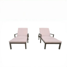 Sun Bed Set Of 2, Garden Rattan Recliner Sun Lounger Sun Reclining Daybed - thumbnail 4