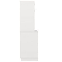 Matteo Tall Kitchen Sideboard Cabinet With Wine Rack, Adjustable Shelves, 4 Doors & 2 Drawers - White Rustic - thumbnail 5