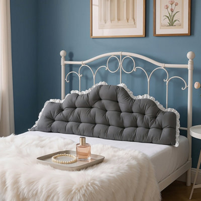Living And Home Dark Gray, Non-Removable And Washable, Strappy Headboard Pillow, 180Cm W X 10Cm D X 75Cm H - image 1