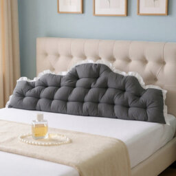 Living And Home Dark Gray, Non-Removable And Washable, Strappy Headboard Pillow, 180Cm W X 10Cm D X 75Cm H - thumbnail 2