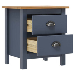 Vidaxl Bedside Cabinets Hill 2Pcs Grey 46X35X49.5 Cm Pine Wood - thumbnail 6