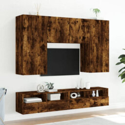 Walplus Tv Wall Cabinet Smoked Oak 100X30X30 Cm Engineered Wood - thumbnail 4