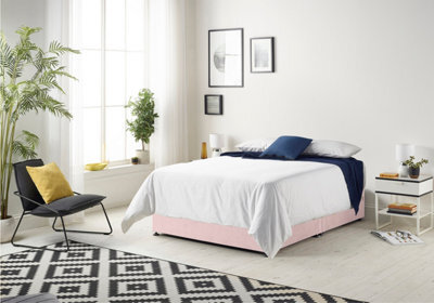 Somnior Beds Somnior Plush Pink Memory Foam Divan Bed With Mattress And 2 Drawers - King - image 1