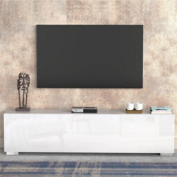 140Cm High Gloss Wall Mounted Floating Tv Unit With Led