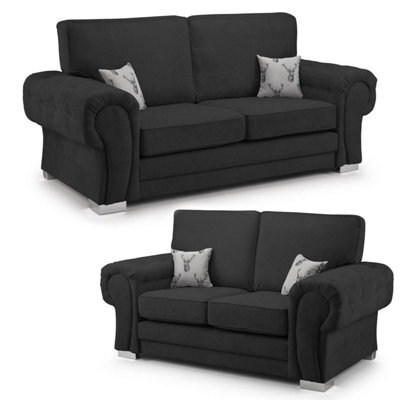 Furnishings For Less UK Milan Fabric Sofa Suite 3 And 2 Seater Sofa Set Full Back - image 1
