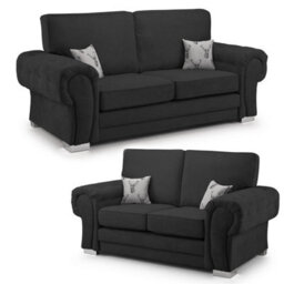 Furnishings For Less UK Milan Fabric Sofa Suite 3 And 2 Seater Sofa Set Full Back - thumbnail 1