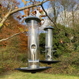 Selections Heavy Duty Metal Bird Seed Feeder With Seed Catcher Tray (Set Of 2) - thumbnail 3