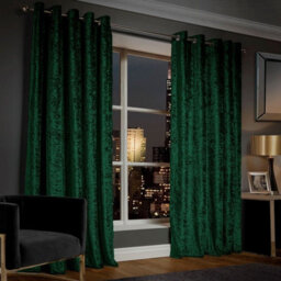 Ameha Emerald Green Velvet Curtains 66X90 Inches Eyelet Blackout Thermal Insulated Window Curtain Pair For Living Room Bedroom - thumbnail 3