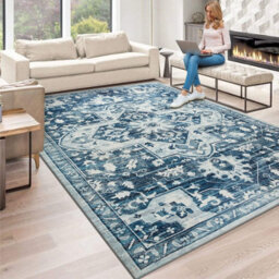 Ameha Luxury Tranquil Cashmere Rug Hallway Large Area Bedroom Carpet Indoor/outdoor Rugs, 160X230 Cm - thumbnail 3