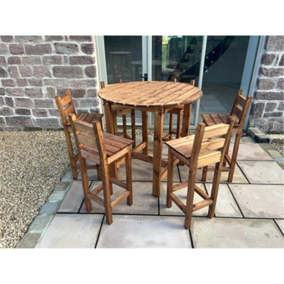 Marlborough Traditional Deluxe Alfresco Bar Set Six Seater - image 1