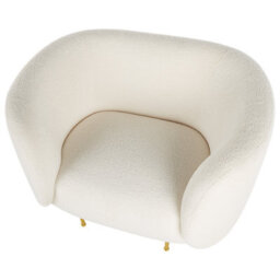 Beliani Minimalist Armchair Loen Boucle White - thumbnail 8